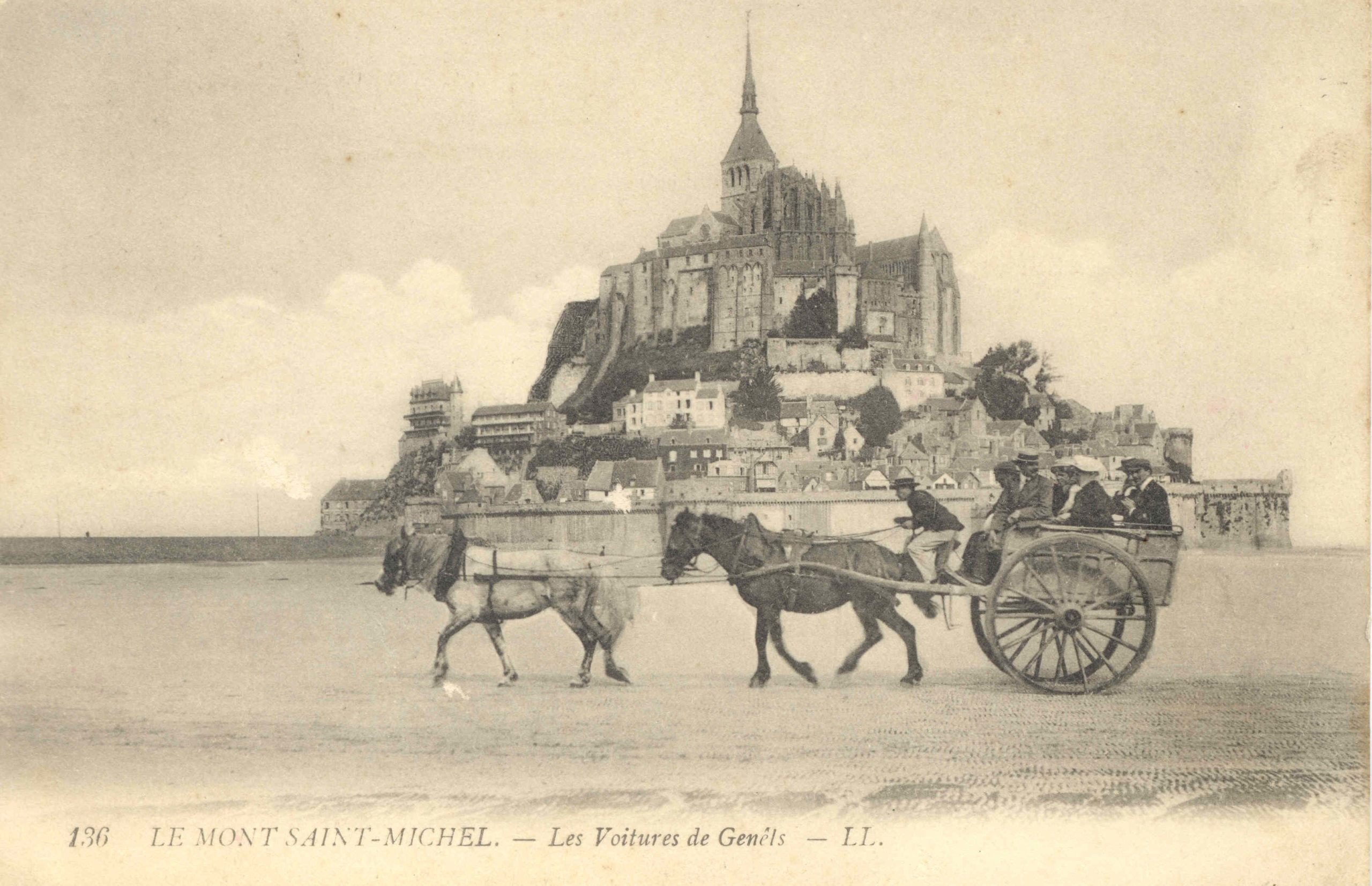 LE MONT SAINT MICHEL LES VOITURES DE GENETS